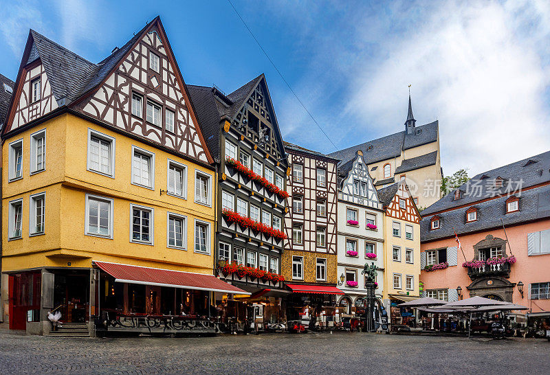 Marktplein van Cochem Duitsland